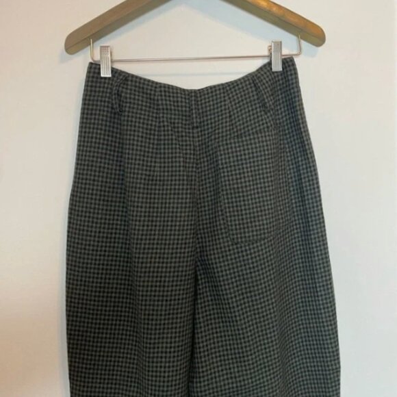 TOAST Mariner High Rise Tapered Pleated Wide Leg Plaid Wool Trouser Pants \\ 8 - Picture 9 of 11